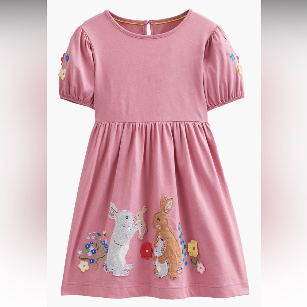 Mini Boden Kids' Appliqué Cotton Dress